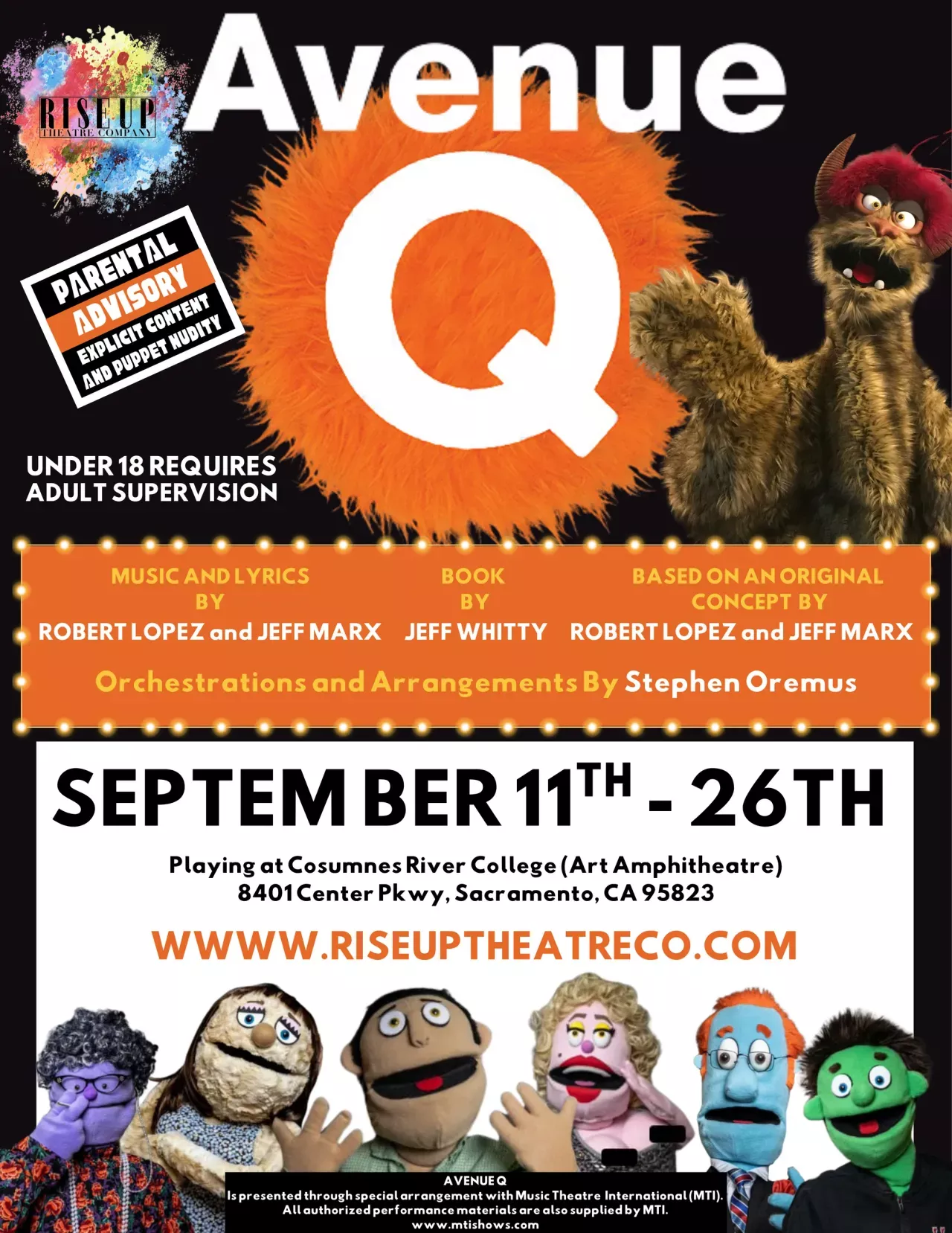 Avenue Q - The Rise Up Theater Co